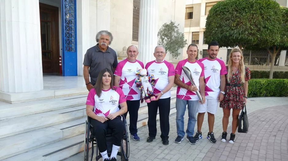  Ο Πρόεδρος ΚΟΑ στην υποδοχή της σκυτάλης Queen’s Baton Relay