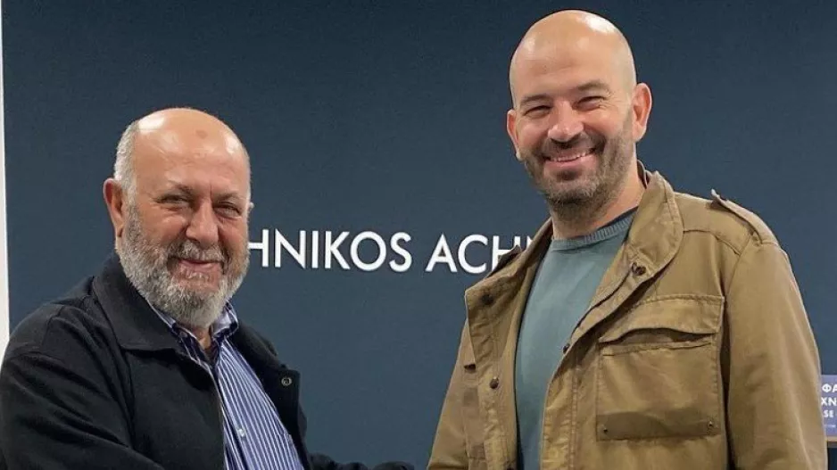 Χειραψία με Κίκη και "Vamos Coach"