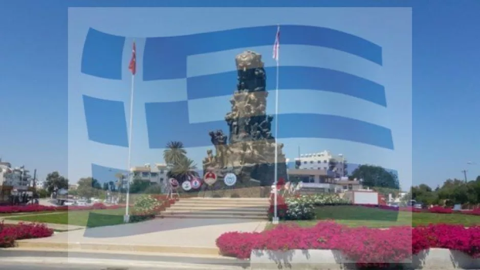 Ελληνοκύπριος ανήρτησε Ελληνική σημαία στα κατεχόμενα