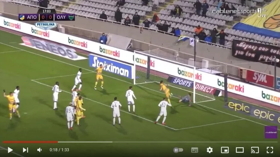 (Βίντεο) 1-0 νωρίς με Κβιλιτάια το ΑΠΟΕΛ!