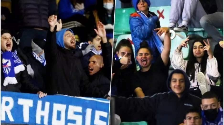 Φωτορεπορτάζ από τους οπαδούς Απόλλων και Ανόρθωσης