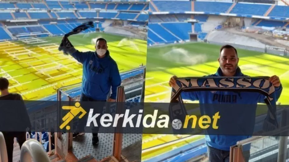 Με το κασκόλ του Απόλλωνα στο Σαντιάγκο Μπερναμπέου! (ΦΩΤΟΣ) 
