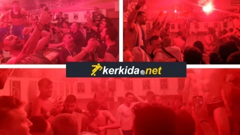 (ΦΩΤΟΣ/ΒΙΝΤΕΟ kerkida) Με πυρσούς και στα... αποδυτήρια!