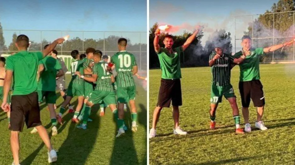 (ΒΙΝΤΕΟ/ΦΩΤΟΣ) Πανηγύρια με φωτοβολίδες οι πρωταθλητές Κ19 