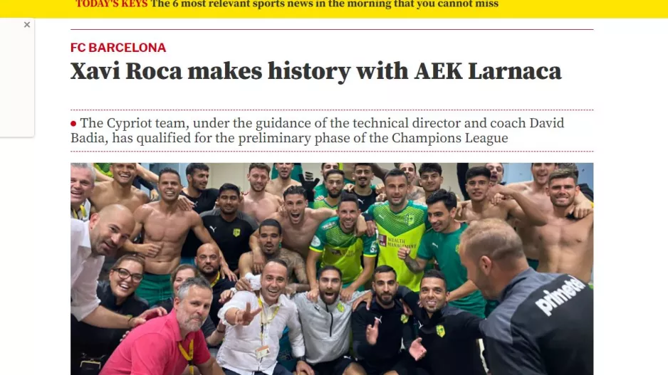 Τσάβι Ρόκα - ΑΕΚ... η Mundo Deportivo 