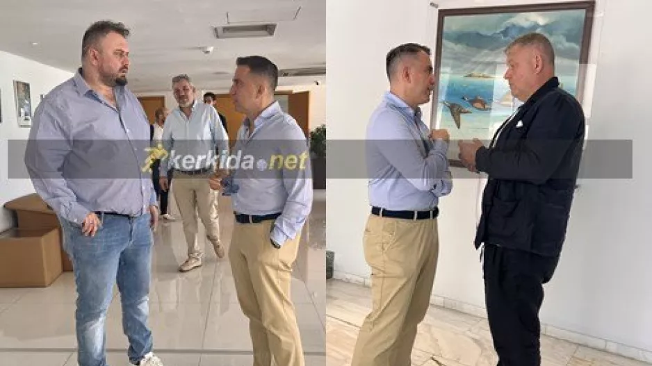 Τετ-α-τετ Κίρζη με Α.Πουλλαίδη και Ντουμπόφ