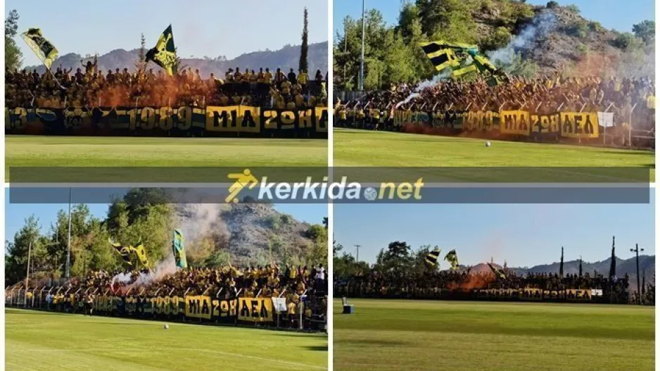 (ΒΙΝΤΕΟ Kerkida) Γεμάτη κερκίδα και ατμόσφαιρα ντέρμπι!