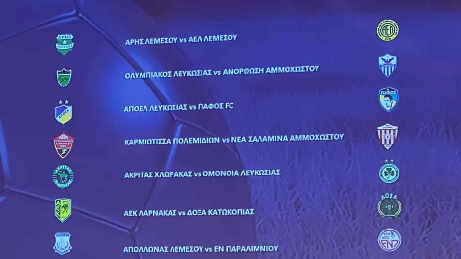 Η πρώτη αγωνιστική του πρωταθλήματος Cyta