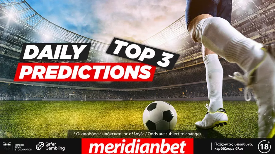 DAILY TOP 3 PREDICTIONS: Πάμε με γκολ στην σημερινή τριάδα με 8.06 απόδοση!