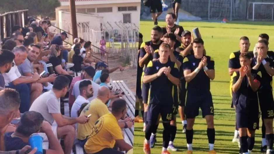 Στο πλευρό τους οι ΑΕΛίστες, χειροκροτήθηκαν από παίκτες και Σίλας (φώτος)