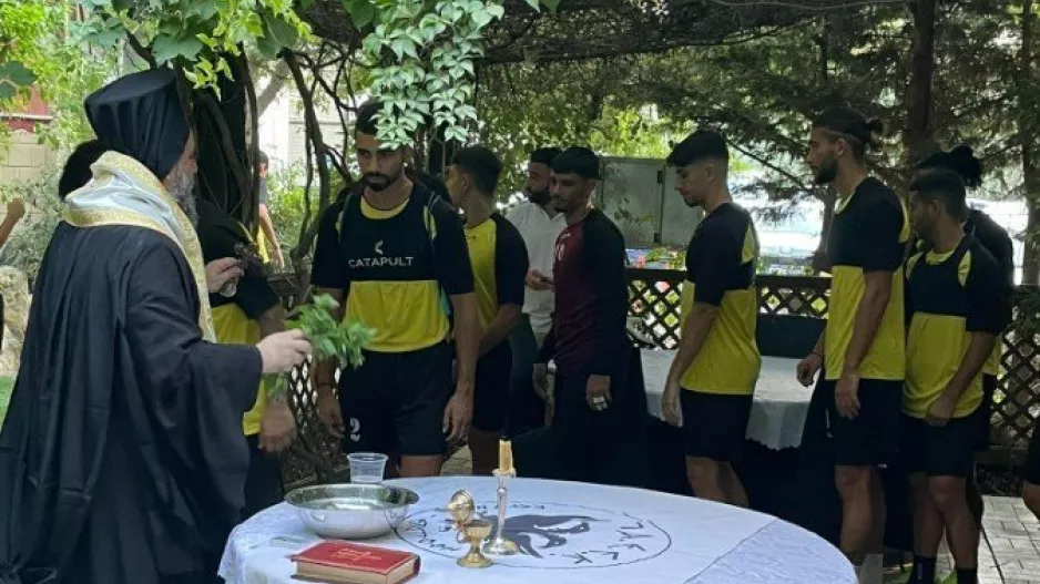 O καθιερωμένος αγιασμός της ΠΑΕΕΚ (φώτος)