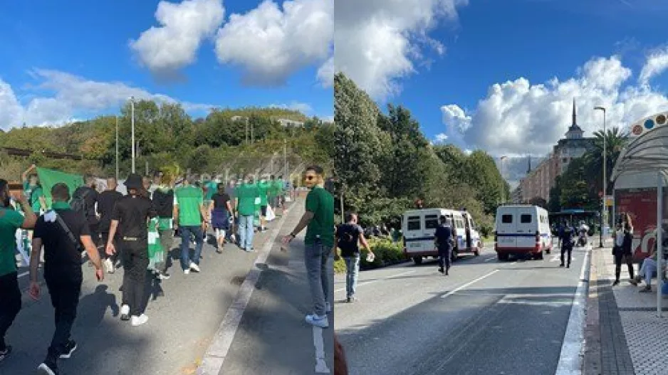 Η πορεία των Ομονοιατών για Reale Arena με συνοδεία αστυνομίας (φώτος/βίντεο Kerkida)