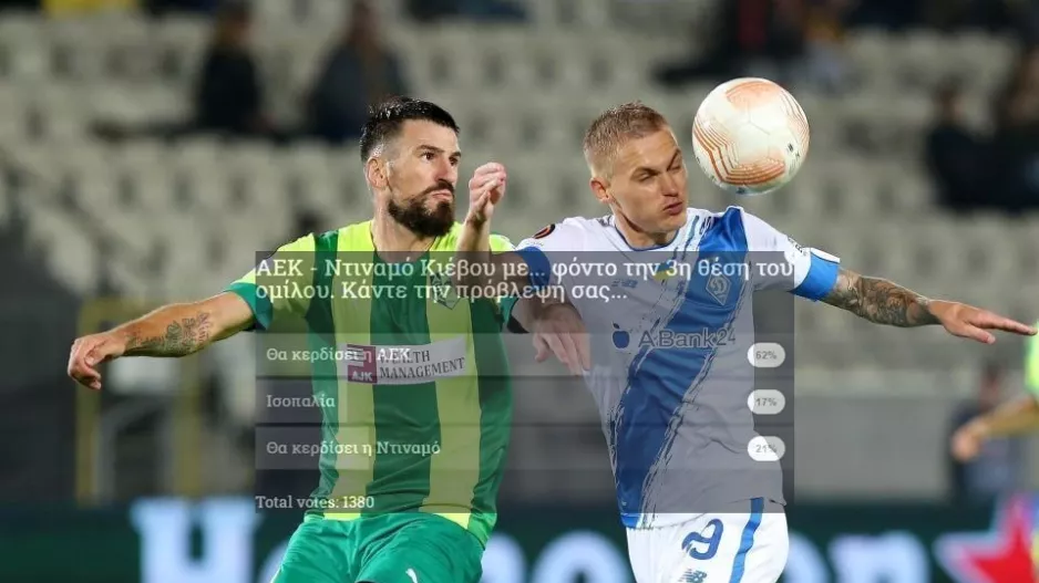 Πρόκριση για ΑΕΚ με 79%!