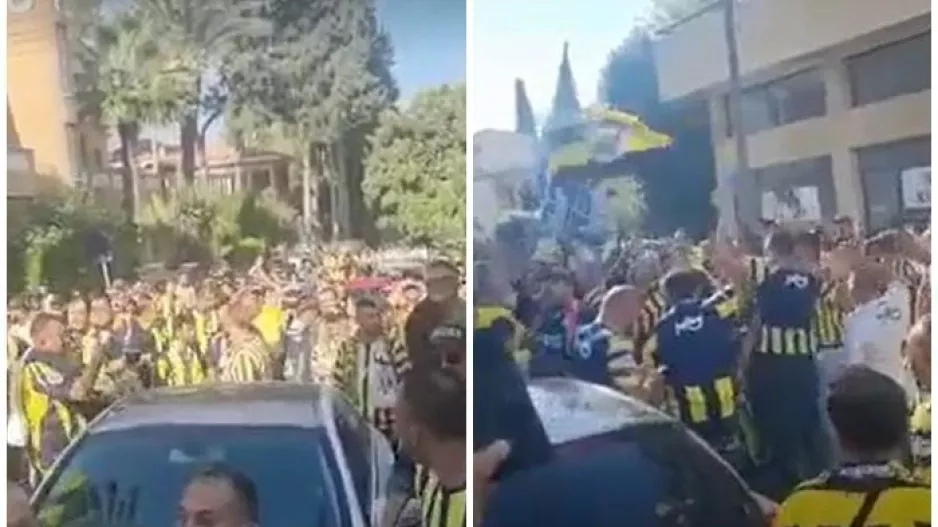 (ΒΙΝΤΕΟ Kerkida) Εκατοντάδες οπαδοί της Φενέρ πορεία στη Λήδρας