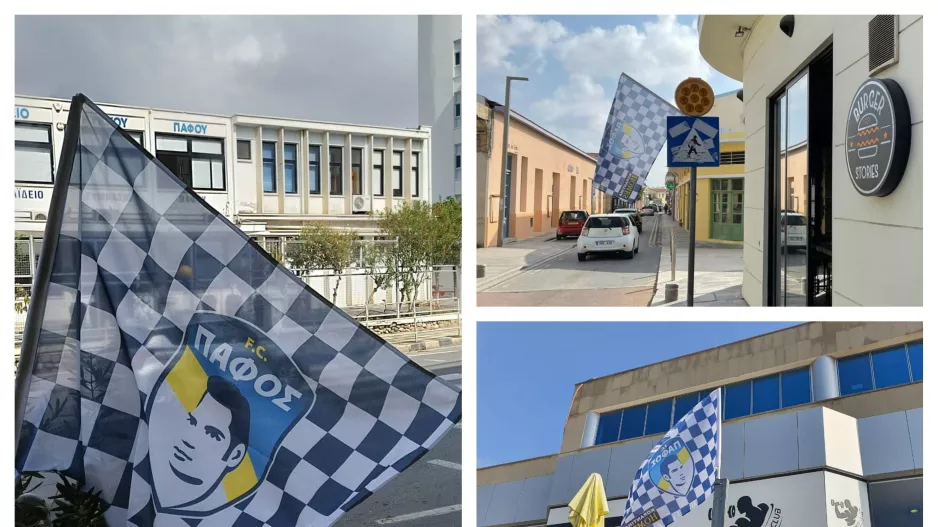 ΦΩΤΟΣ/ Ντύθηκε με "μπλε" και "άσπρο" η Πάφος!