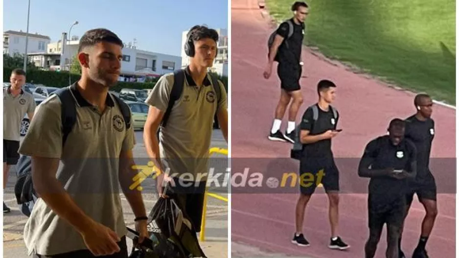 Στο γήπεδο... οι δύο ομάδες (Φώτος)