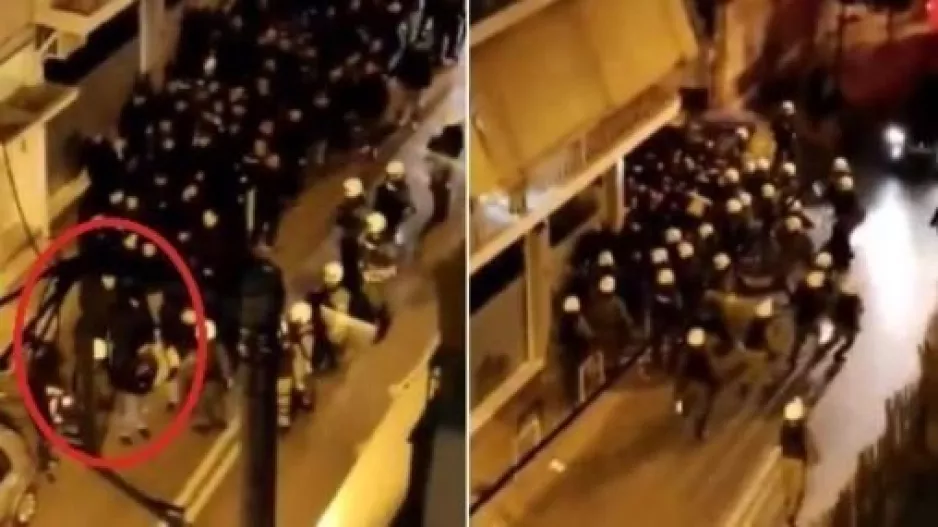 Η στιγμή της επίθεσης της Αστυνομίας σε οπαδούς του Άρη (βίντεο)
