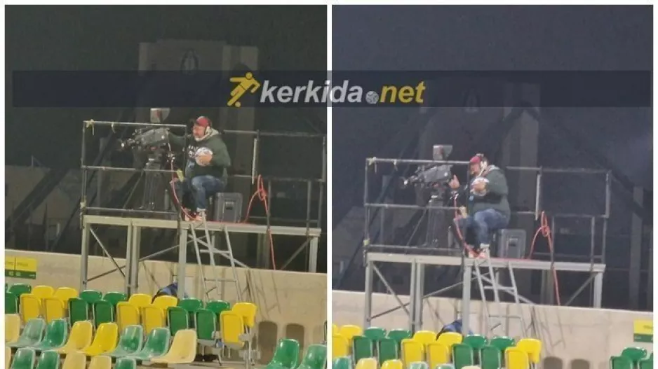 (Κύπρος-Βουλγαρία) Διώξιμο της μπάλας... και στην αγκαλιά του κάμεραμαν!