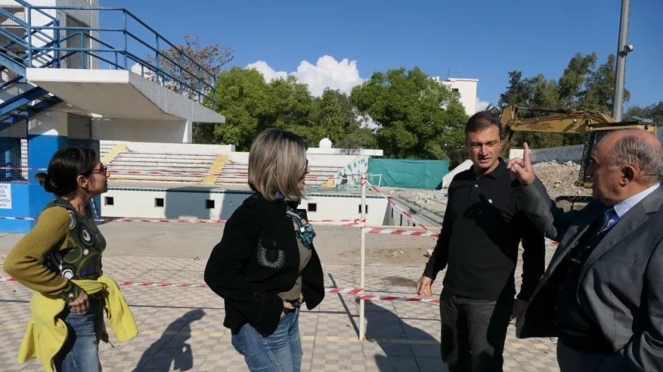 Επίσκεψη Ανδρέα Μιχαηλίδη στο Δημοτικό Κολυμβητήριο Λευκωσίας