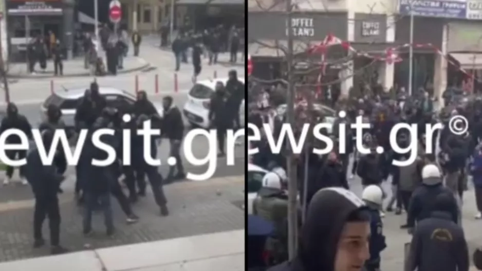 Ξύλο έξω από την δίκη του Άλκη: Κουκουλοφόροι και επέμβαση των ΜΑΤ (βίντεο)