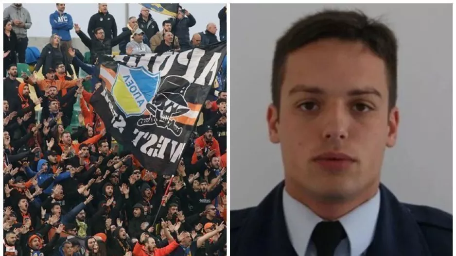 Οργανωμένοι ΑΠΟΕΛ για τον αδικοχαμένο Μάριο Μιχαήλ