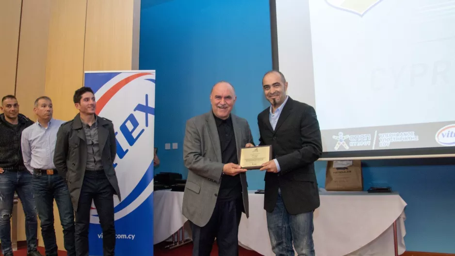 Στις βραβεύσεις της Κυπριακής Ομοσπονδίας Ποδηλασίας ο Ανδρέας Μιχαηλίδης