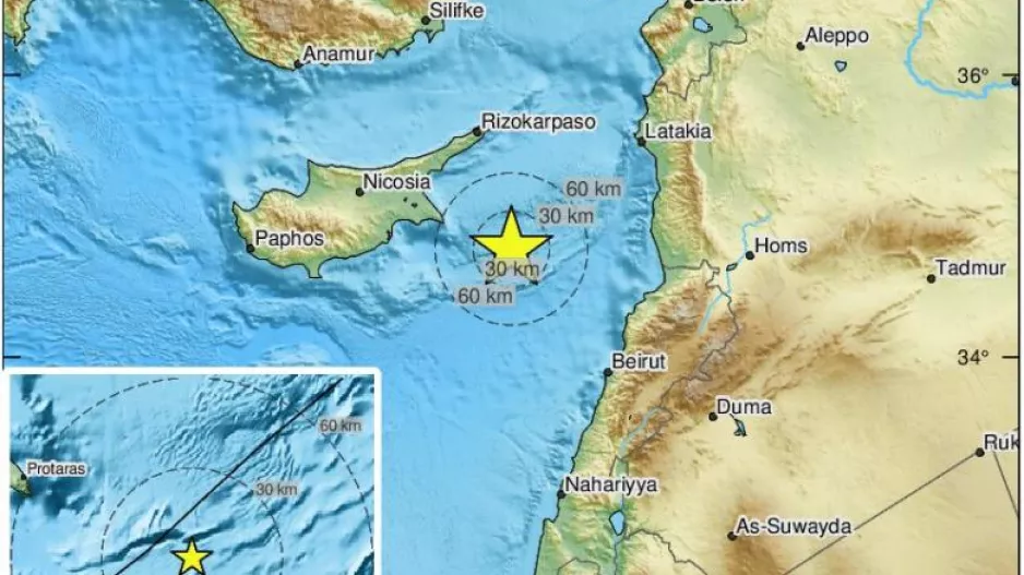 Νέος σεισμός αισθητός στην Κύπρο