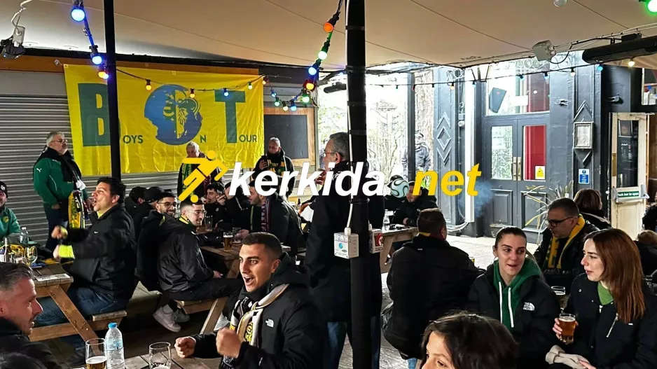 ΒΙΝΤΕΟ/ΦΩΤΟΣ kerkida: Pre - game οι ΑΕΚτζήδες στη "The People's Park Tavern"
