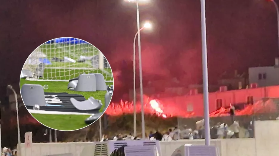 Ζημιές με σπασμένα καθίσματα εντός, φωτιές εκτός… 
