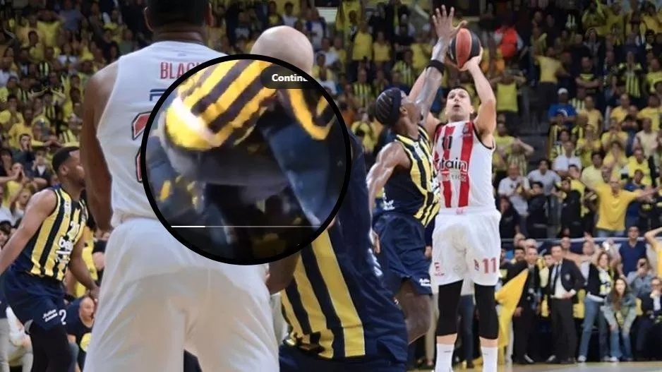 Οπαδός της Φενέρ… κοπανούσε το κεφάλι του στο κάθισμα μετά το τρίποντο του Σλούκα! (Βίντεο)