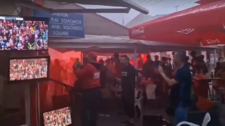 (ΒΙΝΤΕΟΣ kerkida) Χαμός στον σύνδεσμο Θύρας 7 Αμμοχώστου 