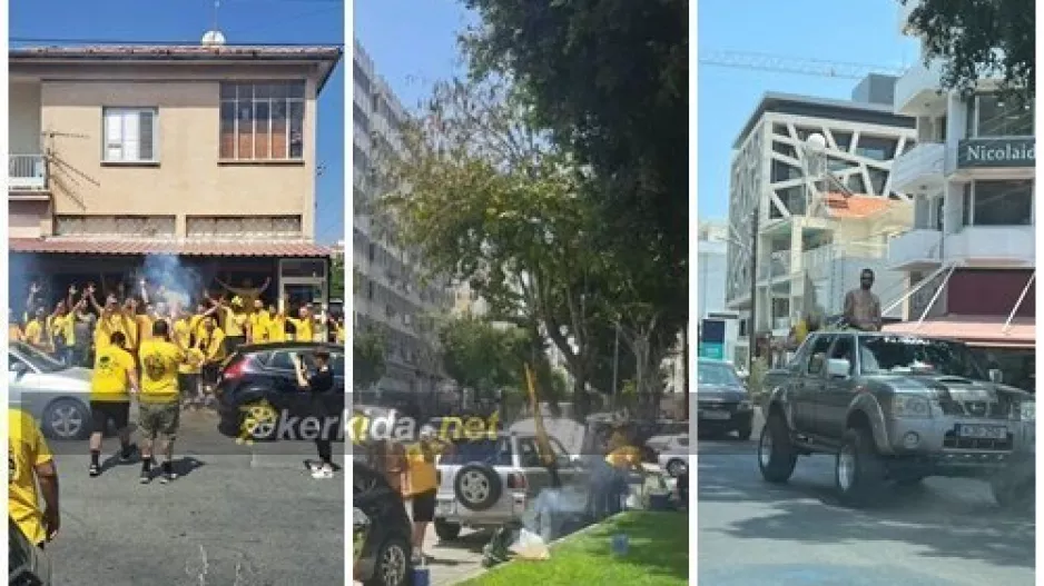 Τρελαμένοι... οι ΑΕΛίστες στους δρόμους, άναψαν οι φουκούες! (φώτος)