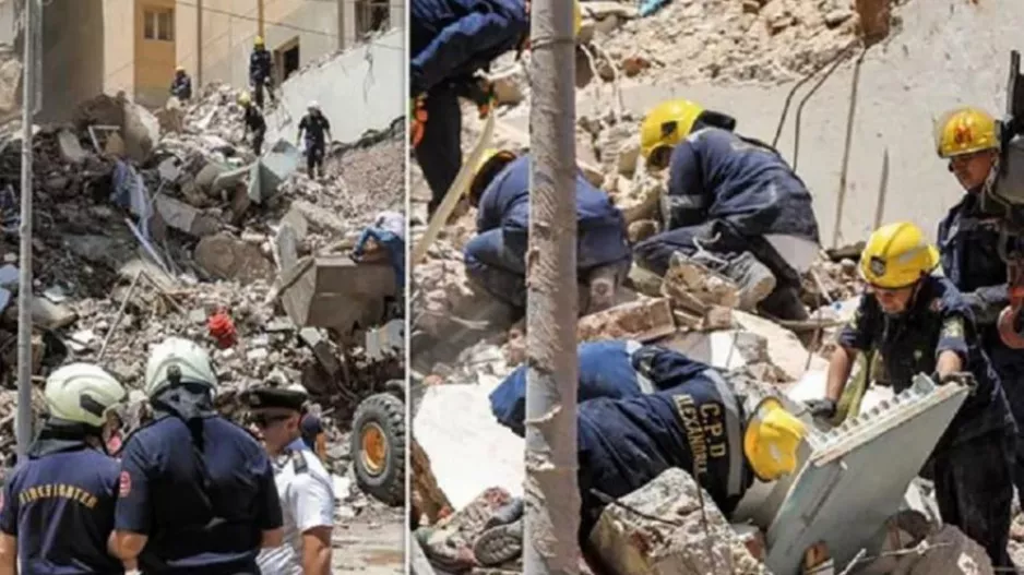 Κατέρρευσε κτίριο 13 ορόφων στην Αλεξάνδρεια: Υπάρχουν πολλοί εγκλωβισμένοι