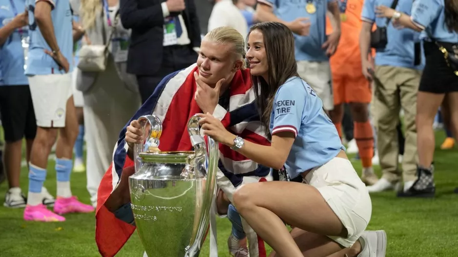 Ο Χάλαντ πανηγύρισε την κατάκτηση του Champions League μαζί με την κοπέλα του
