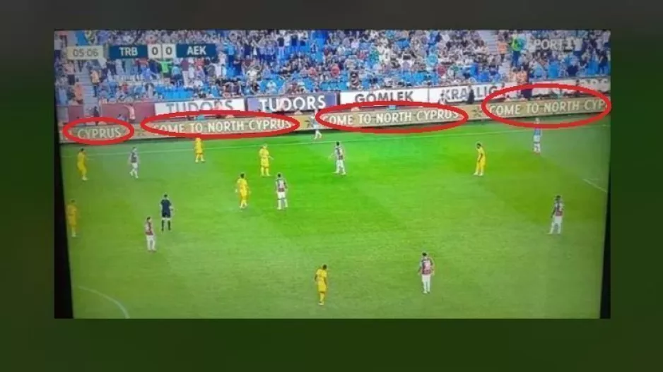 Την ώρα που τους... γλεντούσε η ΑΕΚ, διαφήμιζαν "Βόρεια Κύπρο"!!!