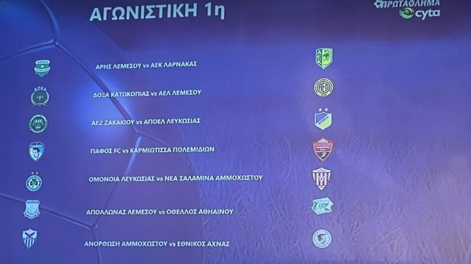 ΑΥΤΗ είναι η 1η αγωνιστική του πρωταθλήματος!