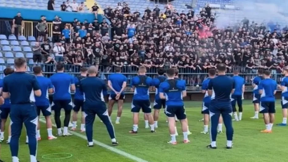 Με καπνογόνα στην προπόνηση οι Κροάτες !
