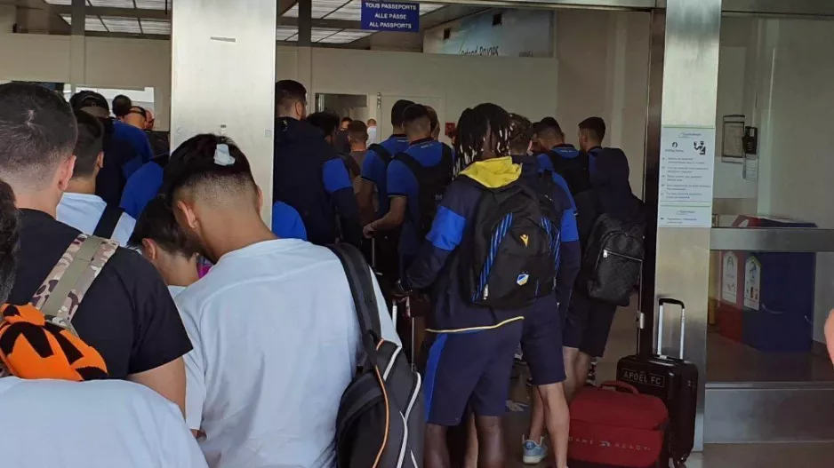 Άφιξη ΑΠΟΕΛ στο Βέλγιο (Φώτος)