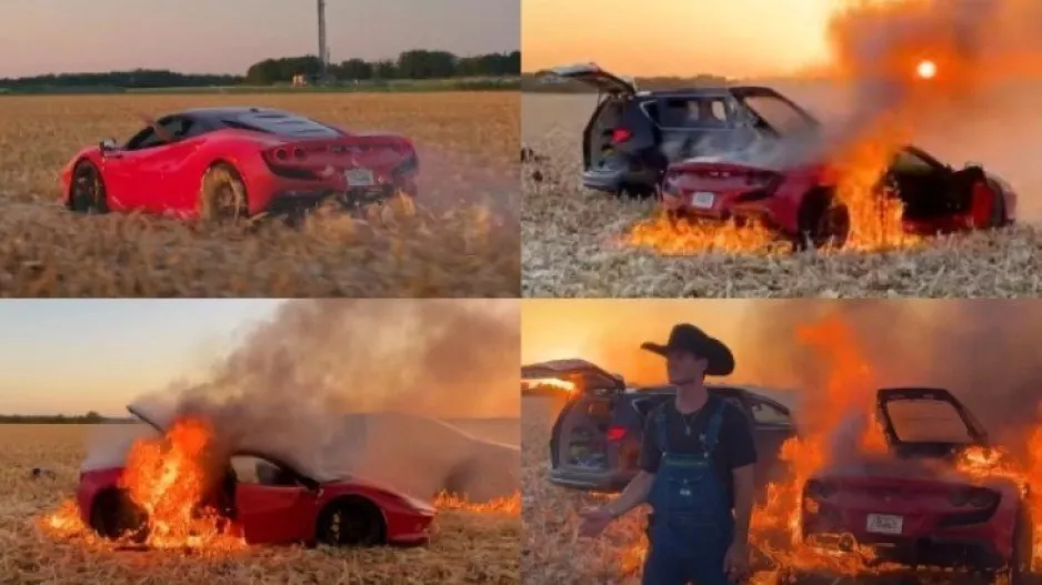 Αγόρασε Ferrari μόνο και μόνο για να…τη κάψει: «Ο πιο γρήγορος τρόπος για να χάσεις 500 χιλιάδες ευρώ» (βίντεο)