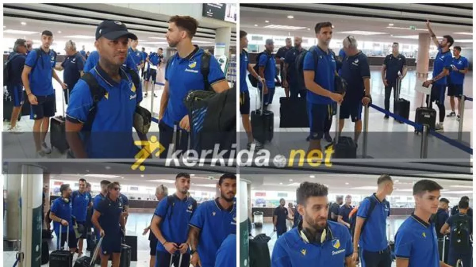 Στο αεροδρόμιο η αποστολή του ΑΠΟΕΛ (Φώτος)