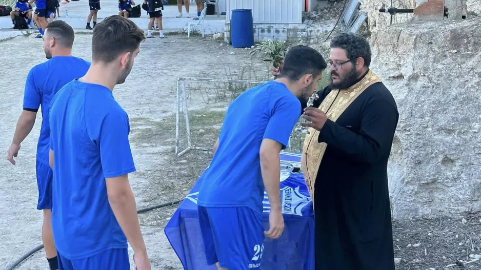 Αγιασμός στον Εθνικό Λατσιών (φώτος)