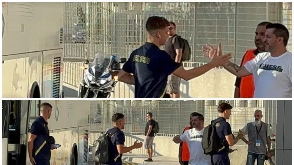 Η άφιξη της ΑΕΛ (Φώτος)