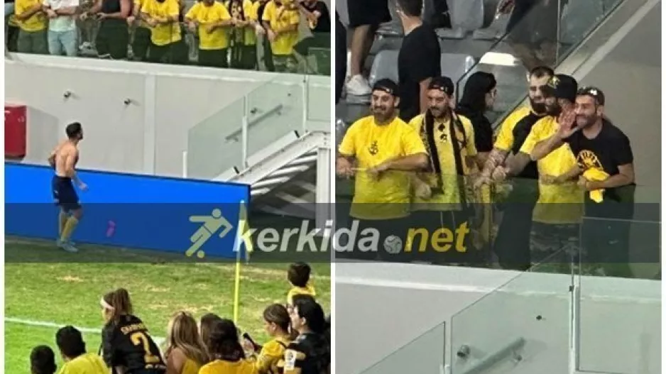(ΦΩΤΟ-kerkida) Μεντόζα, η φανέλα του χρυσού σκόρερ στον τυχερό οπαδό
