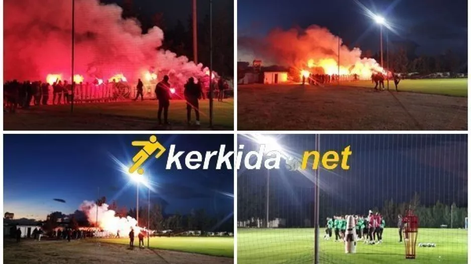 (ΦΩΤΟΣ/Kerkida) "Πανικός στο "Ηλίας Πούλλος" από τους οργανωμένους