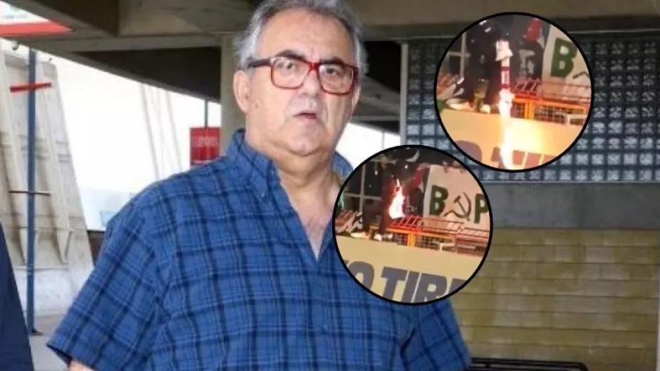 Αντίδραση Φαντάρου/ Έκαψαν κασκόλ της Νέας Σαλαμίνας στην κερκίδα της Ομόνοιας (Φώτος)