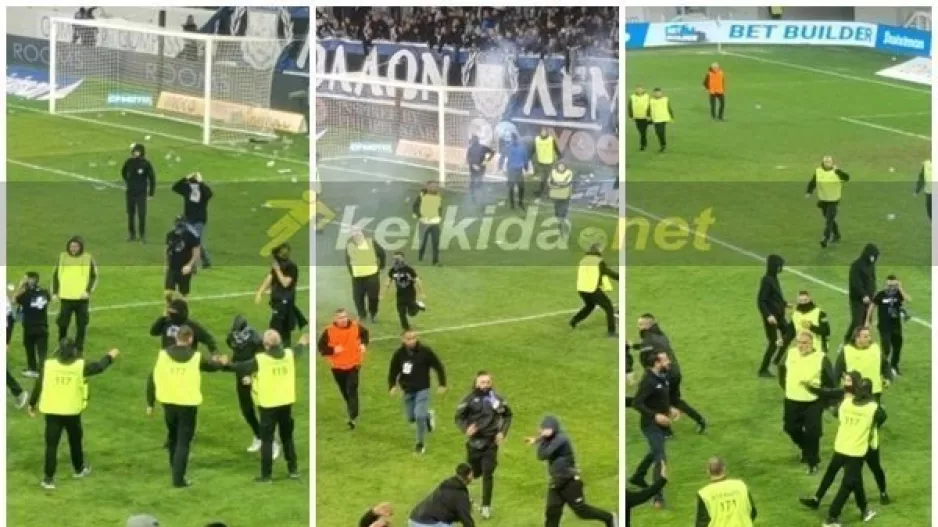 Άσχημες εικόνες - Οπαδοί του Απόλλωνα μπήκαν στο γήπεδο με άγριες διαθέσεις (Φώτος/Βίντεο Kerkida)