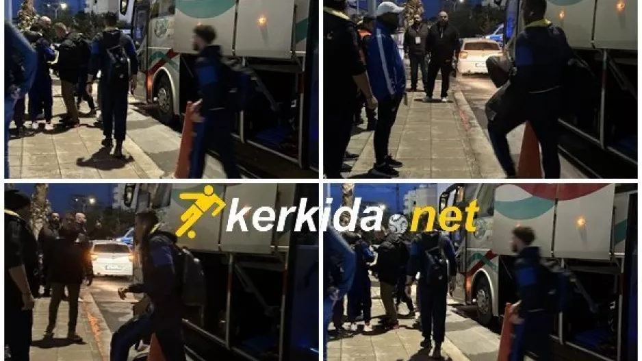 Η άφιξη του ΑΠΟΕΛ στο "Αμμόχωστος-Επιστροφή"
