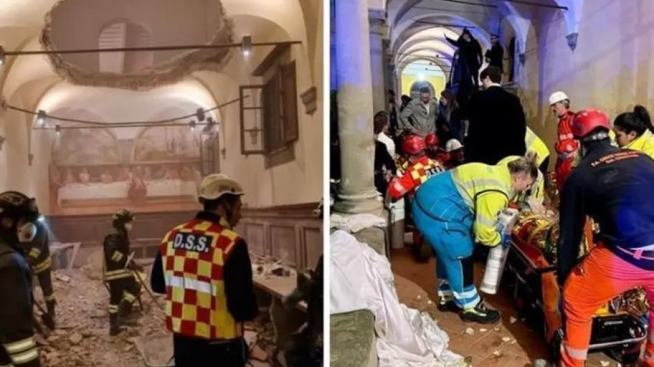 Ιταλία: Κατέρρευσε πάτωμα αίθουσας σε πρώην μοναστήρι την ώρα γαμήλιας δεξίωσης