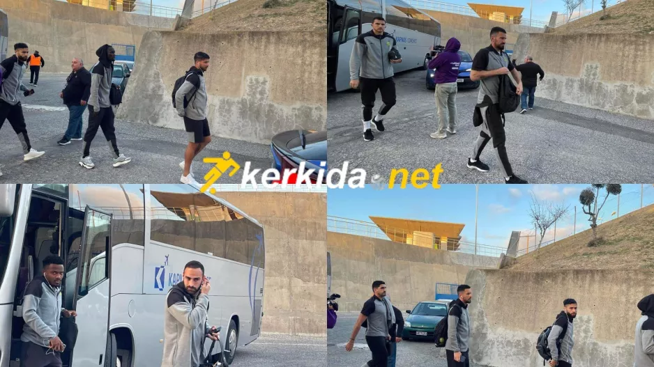 Η άφιξη της ΑΕΚ στο "Στ. Κυριακίδης" (φώτος kerkida)