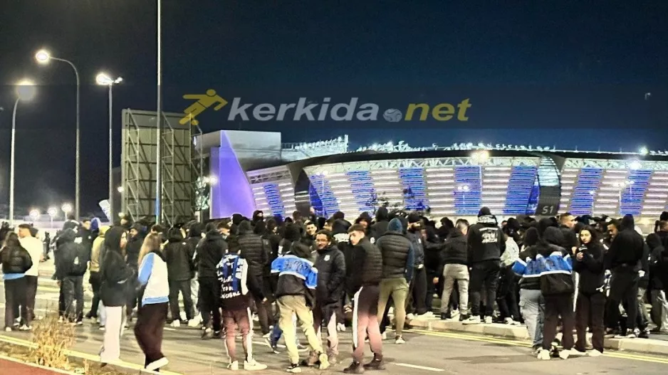 Απολλωνίστες στο γήπεδο (Φώτος/Βίντεο Kerkida)